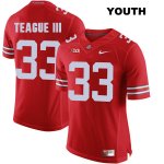 Youth NCAA Ohio State Buckeyes Master Teague #33 College Stitched Authentic Nike Red Football Jersey ZV20O60QG